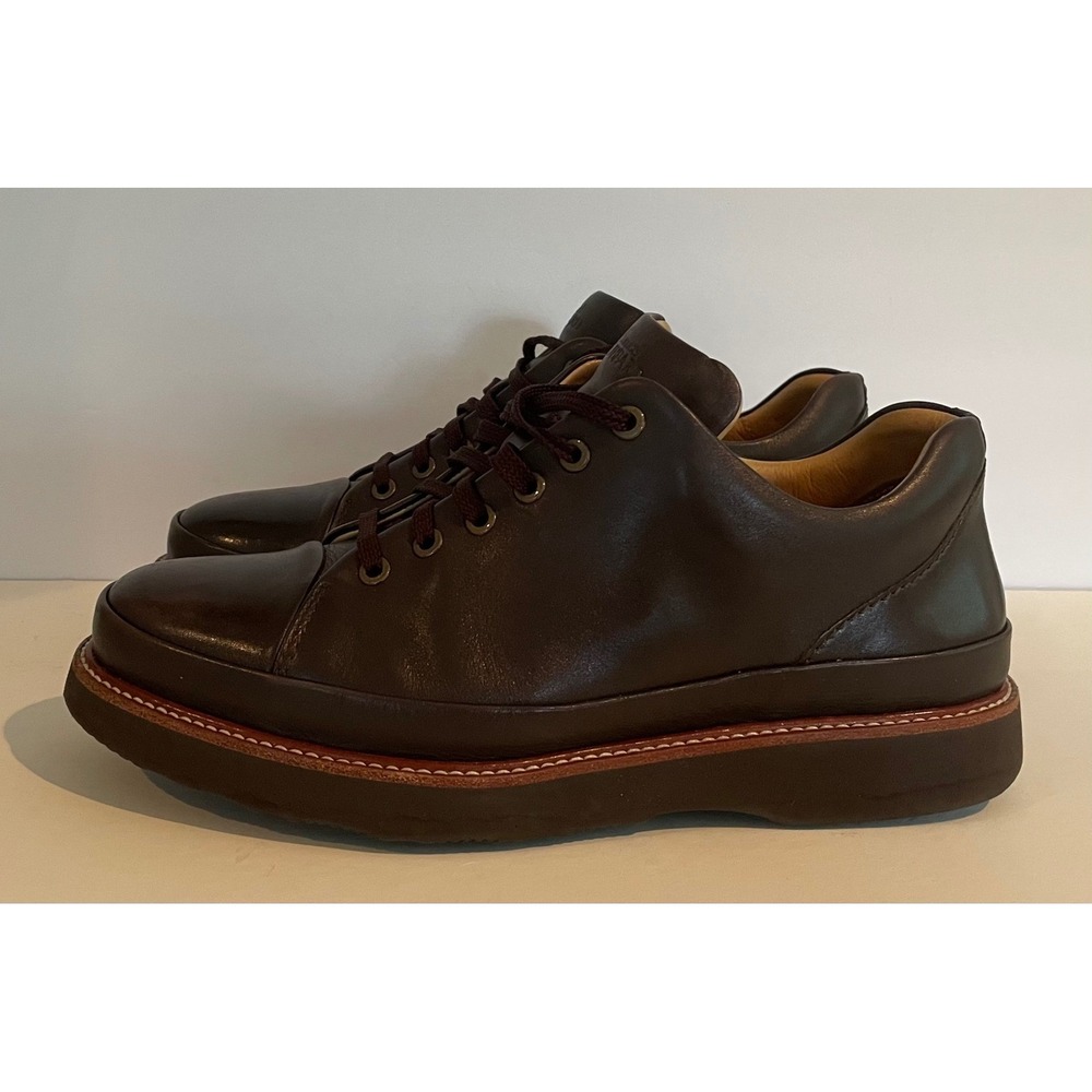 Samuel Hubbard Mens Dress Fast Brown Leather Dress Sneakers Shoes Business 9 M - Picture 5 of 10
